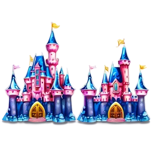 Cartoon Disney Castle Design Png 05242024 PNG image