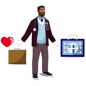 Cartoon Doctor And Health Icons PNG 06212024 PNG
