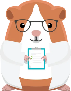 Cartoon Doctor Guinea Pig PNG image