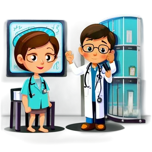 Cartoon Doctor Healing Patient PNG Ntl PNG