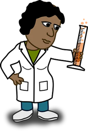 Cartoon Doctor Holding Syringe