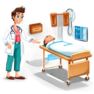 Cartoon Doctor In Hospital PNG 06212024 PNG