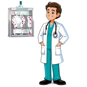 Cartoon Doctor In Hospital PNG Mbr PNG