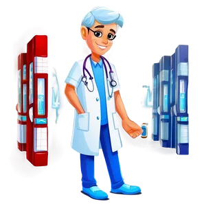 Cartoon Doctor In Hospital PNG Mgk17 PNG