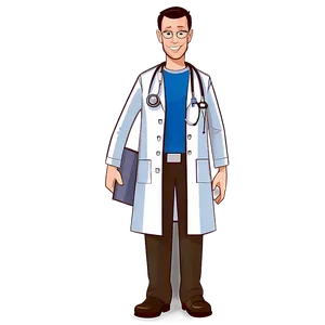 Cartoon Doctor In Hospital PNG Str18 PNG