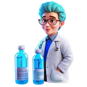 Cartoon Doctor In Lab Coat PNG Qjc