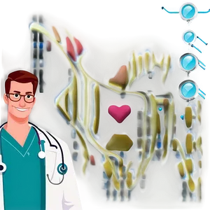 Cartoon Doctor In Lab Coat PNG Qof