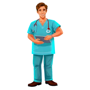 Cartoon Doctor In Scrubs PNG 70 PNG