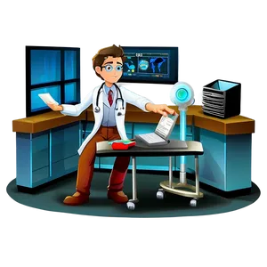 Cartoon Doctor Office Scene Png 73 PNG image