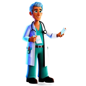 Cartoon Doctor With Ambulance PNG 06262024 PNG
