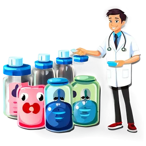 Cartoon Doctor With Medicine PNG 06212024