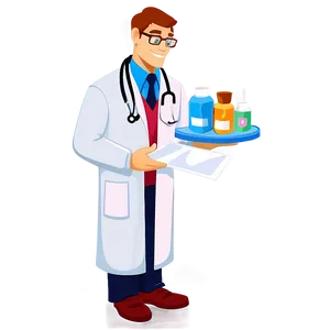 Cartoon Doctor With Medicine PNG Lqy19 PNG