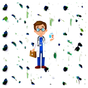 Cartoon Doctor With Medicine PNG Rlc26