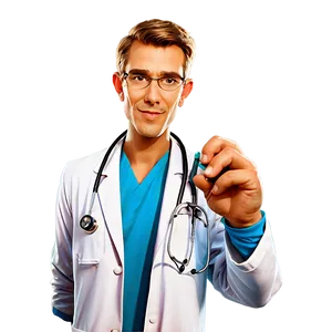 Cartoon Doctor With Stethoscope Png 06262024 PNG image