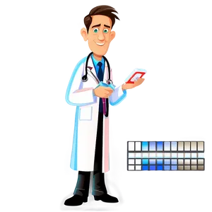 Cartoon Doctor With Thermometer PNG 06262024 PNG