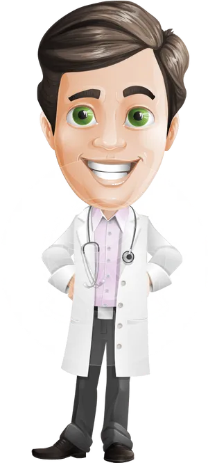 Cartoon Doctorwith Stethoscope PNG image