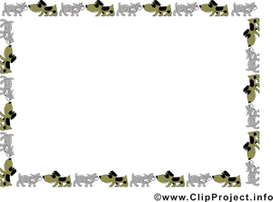 Cartoon Dog Cat Frame PNG image