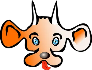 Cartoon Dog Face Graphic PNG image