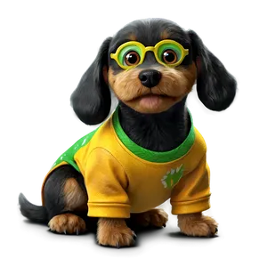 Cartoon Dog In Clothes PNG Cjk