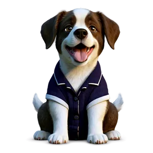 Cartoon Dog In Clothes PNG Wen
