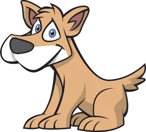 Cartoon Dog Sitting PNG image