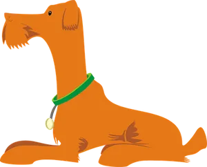 Cartoon Dog Sitting Profile