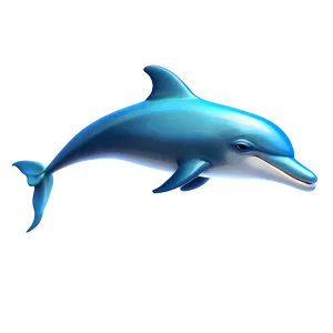 Cartoon Dolphin In Aquarium PNG Lqh