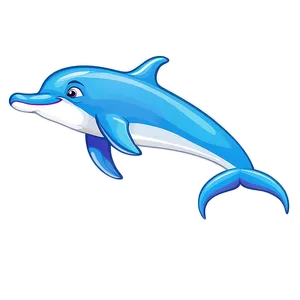 Cartoon Dolphin In Water Png Qtj PNG image