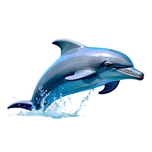 Cartoon Dolphin Splash Png 72 PNG image