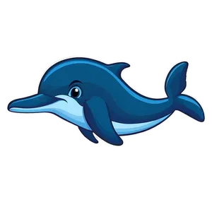 Cartoon Dolphin With Fish Friends Png 06272024 PNG image