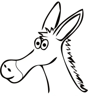 Cartoon Donkey Head Vector PNG image