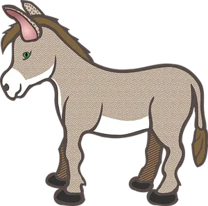 Cartoon Donkey Illustration