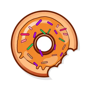 Cartoon Donutwith Sprinkles.png PNG image