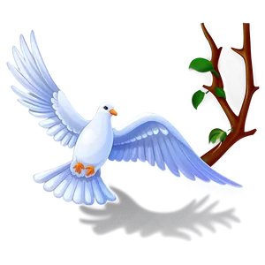 Cartoon Dove PNG Jks