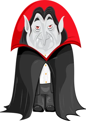 Cartoon Dracula Vampire Halloween PNG image