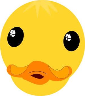 Cartoon Duck Face Graphic PNG image