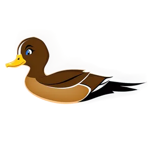 Cartoon Duck Flying PNG Tdt33 PNG