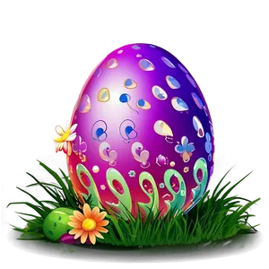 Cartoon Easter Egg PNG 05252024