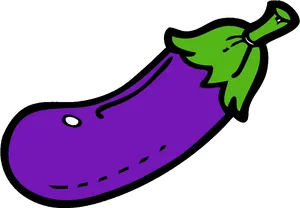 Cartoon Eggplant Illustration PNG image