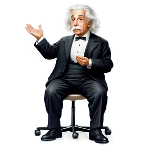 Cartoon Einstein Explaining PNG Yub PNG