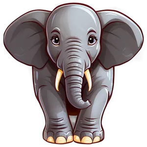 Cartoon Elephant Clipart Png 06272024 PNG image