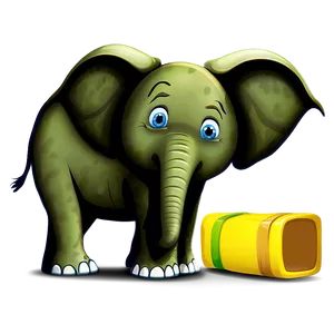 Cartoon Elephant In School PNG Wor