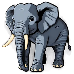 Cartoon Elephant On Adventure Png 78 PNG image