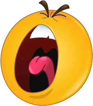 Cartoon Emoji Screaming Expression PNG image