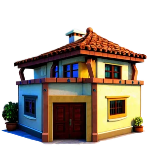 Cartoon Encanto House Design Png 06122024 PNG image