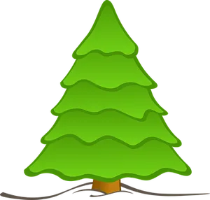 Cartoon Evergreen Tree Graphic