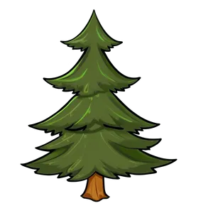 Cartoon Evergreen Tree Png 06212024 PNG image