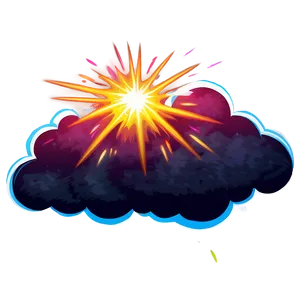Cartoon Explosion Cloud PNG 75