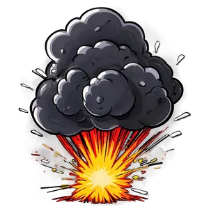 Cartoon Explosion Illustration PNG Smu
