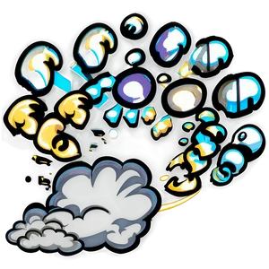 Cartoon Explosion Outline PNG 11
